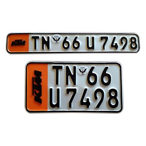 Orange Aluminium Ktm Bike Number Plate Ind Number Plate Rs 549 Set