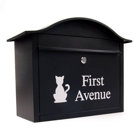 Dublin Black Letterbox Personalised With Your Address