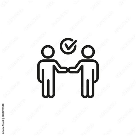 People Joining Hands Icon Stock Vector Adobe Stock