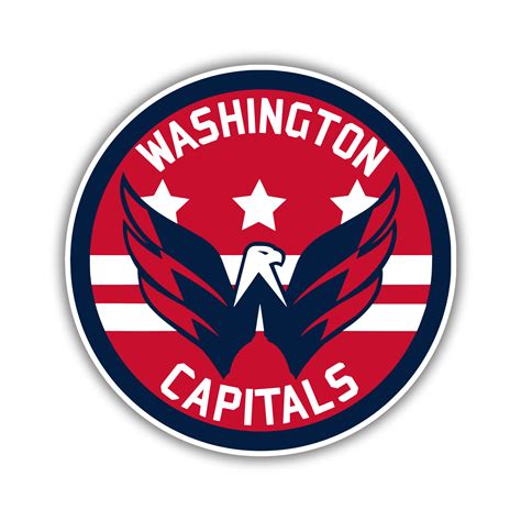 Washington Capitals Circle With Bird In Middle Full Color Vinyl