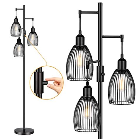 Buy Dimmable Floor Lamp 3 X 800lm Led Edison Bulbs Included Farmhouse