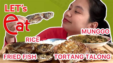 Fried Galunggong Tortang Talong At Ginisang Munggo Eating Show Mukbang Jacqs Life ️