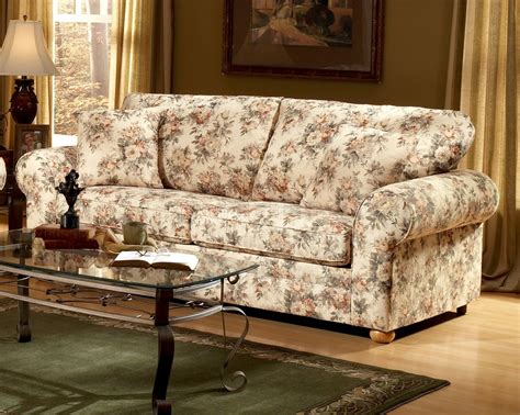 The white ceiling makes a contrast floral sofa success. Floral Pattern Fabric Traditional Sofa & Loveseat Set