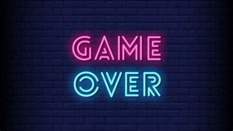 Game Over Neon Lights Hd Game Over Wallpapers Hd