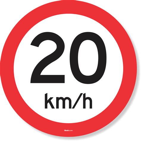 Placa Velocidade MÁxima Permitida 20 Kmh R 19 Loja