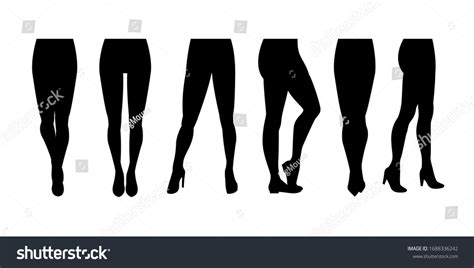 Cartoon Silhouette Black Women Legs Icon Stock Vector Royalty Free 1688336242