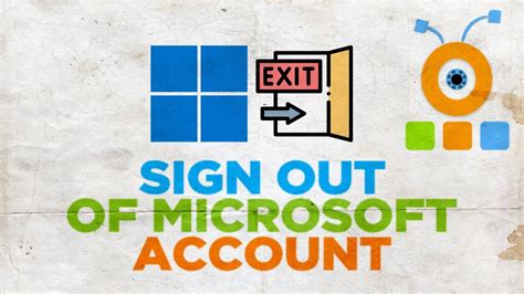 How To Sign Out Of Microsoft Account In Windows 11 Youtube