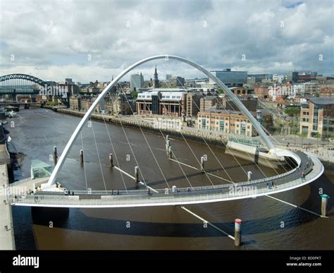 Gateshead Millennium Bridge River Tyne Newcastle Upon Tyne Tyne And