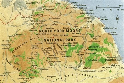North York Moors Map North York Moors North Yorkshire Map