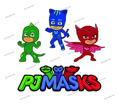 Pj Masks Svg Svg Png Eps Pdf Dxf Cricut File Cut File Etsy