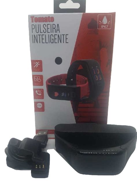 Pulseira Inteligente Sport F1 Monitor Cardiaco Smartband Tomate ...
