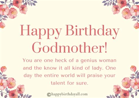 Beautiful Happy Birthday Wishes For Godmother With Images
