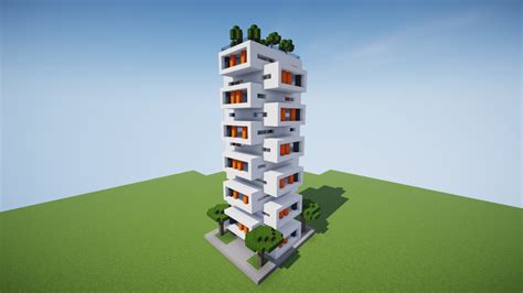 Modern Apartment Building With A Modular Design Minecraft Map