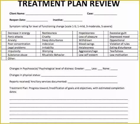 Free Mental Health Treatment Plan Template Of Mental Health Care Plan