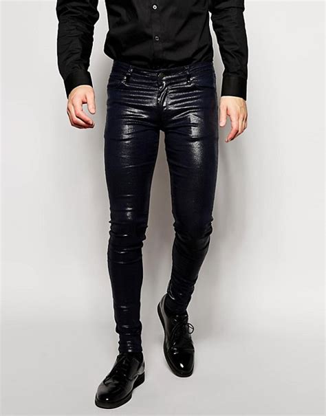Le jean skinny chez uncle jeans. ASOS Extreme Super Skinny Jeans With Shiny Coating | ASOS