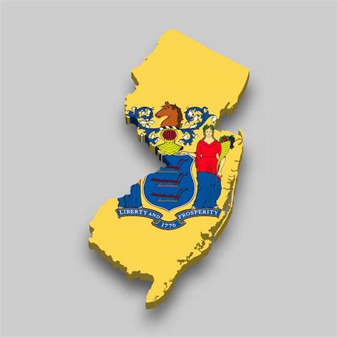 Premium Vector 3d Isometric Map Of New Jersey Is A State Of United States