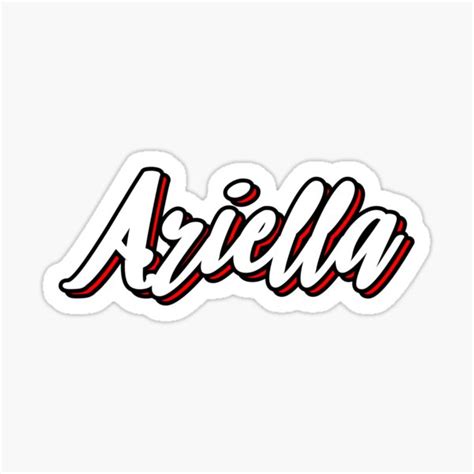ariella first name hand lettering design sticker for sale by sulies redbubble