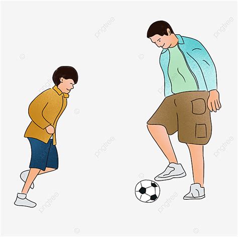 Padre E Hijo Jugando Al Fútbol Png Padre Niño Padre Hijo Png Imagen
