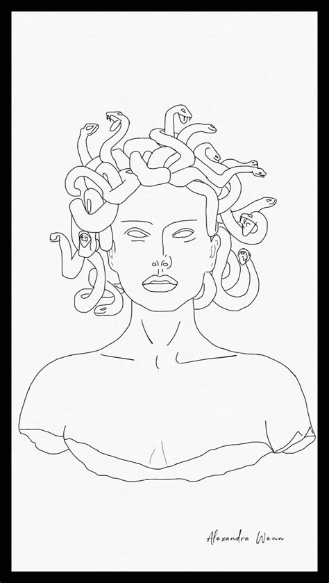Medusa Drawing Medusa Art Medusa Tattoo Art Tattoo Line Art