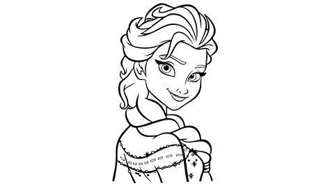 Disney Karakteri Frozen Elsanın çizim Ve Boyaması çocuklar Için