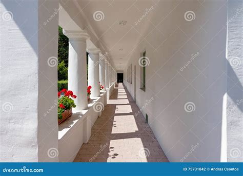 Corridor Exterior Of An Old House Stock Photo Image Of Perspective
