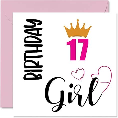 17th Birthday Card For Girls Birthday Girl Happy