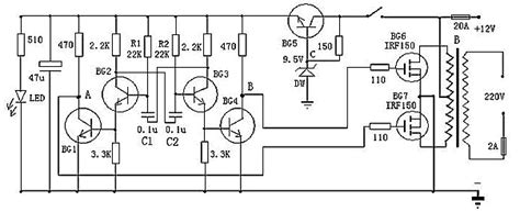 Four cd4047 inverter circuit 60w 100w 12vdc to 220vac. Simple Sinewave Inverter Circuits