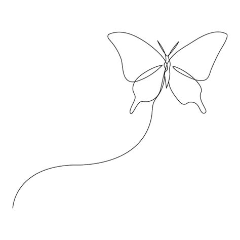Premium Vector Continuous One Line Drawing Butterfly Insects Outline