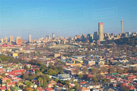 View Of Skyline Johannesburg Gauteng South Africa Africa Stock