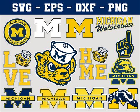 Michigan Wolverines Football Ncaa Logo Svg Eps Dxf Png