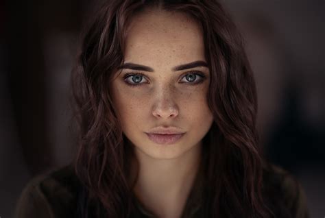 Wallpaper Women Face Portrait Gray Eyes Freckles 2048x1375 Motta123 1284503 Hd