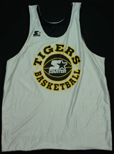 Rare Vintage Starter Missouri Tigers Mizzou Basketball Reversible Jersey 90s 52 Ebay