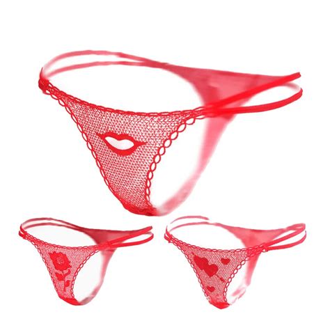 New 1pcs Creative Women Sexy Rose Flower Lace G String Briefs Thongs Romantic V String Panties