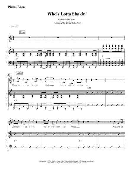 whole lotta shakin goin on by david williams digital sheet music for score and parts