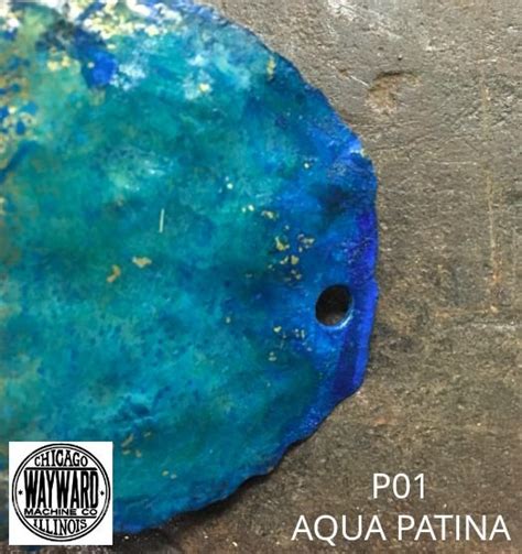 Aqua Blue Patina On Brass Custom Metal Fabrication Aqua Patina Blue