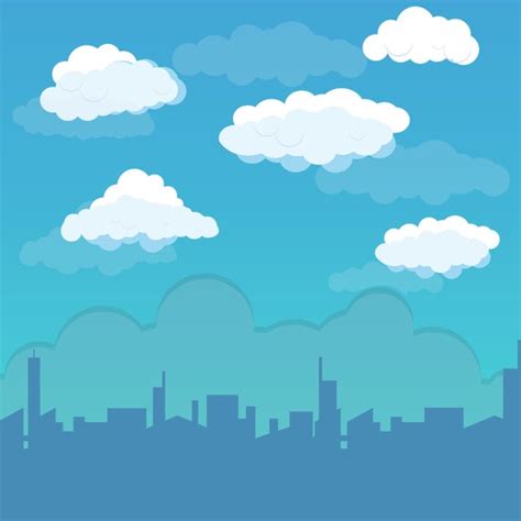 Cloudy Sky Background Clipart