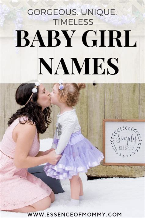 10 Beautiful And Unique Baby Girl Names The Essence Of Mommy Baby