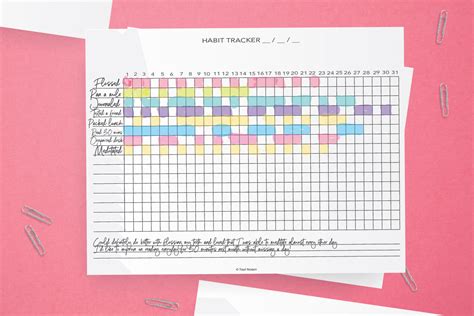 Free Printable Habit Tracker Template Free Printable Templates