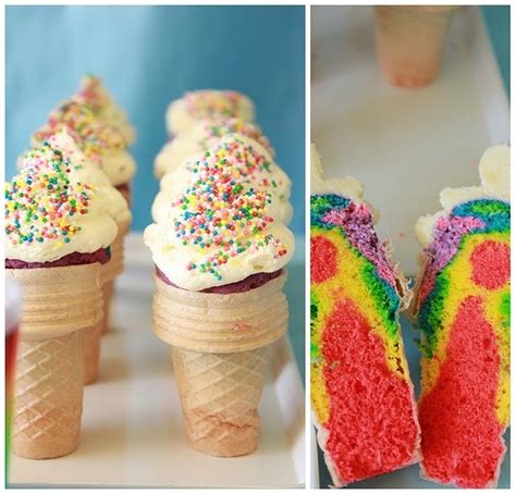 Ice Cream Cone Cupcake Rainbow Food