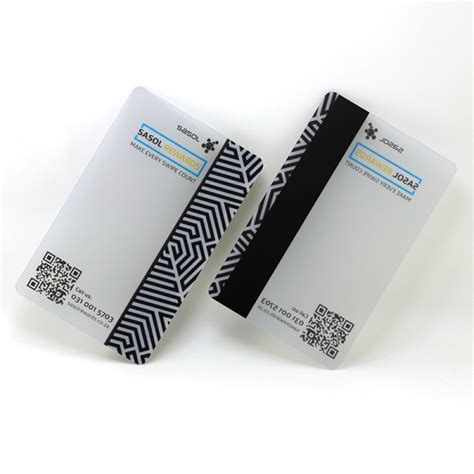 Matte Plastic Transparent T Cards Custom With Magnetic Stripe Card