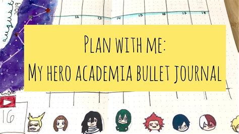 My Hero Academia Bullet Journal Diy Plan With Me Youtube