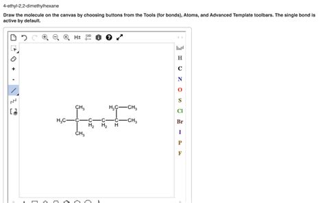 Solved 4 Ethyl 22 Dimethylhexane Draw The Molecule On The