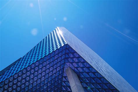 Architectural Design Architecture Blue Building Construction Exterior Futuristic Glass