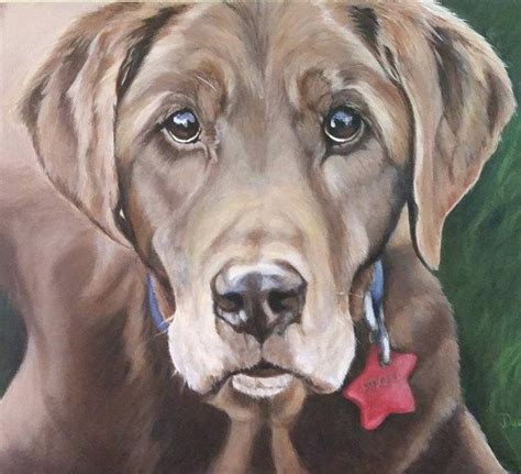 Mocha 16x20 Dog Paintings Pet Portraits Dog Art