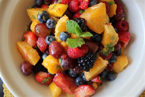 Fresh Fruit Salad With Mint Honey — Fancy Casual