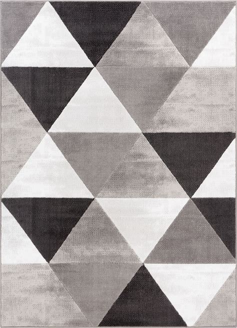 Wayfair.com has been visited by 1m+ users in the past month Arlo Tiles Grey Modern Triangle Pattern Area Rug - RugLots.com