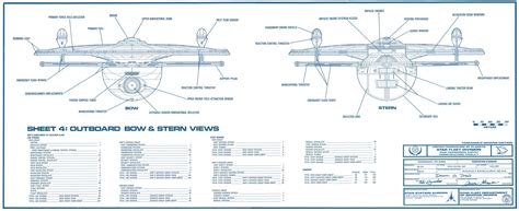 Excelsior Class Starship Blueprints