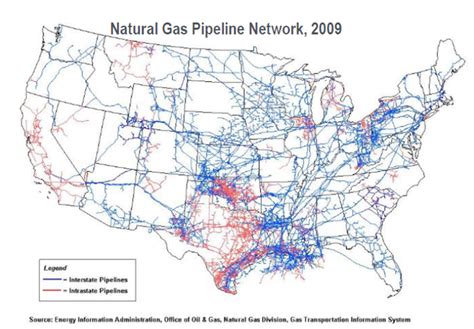Green Energy Thoughts Us National Pipeline Map