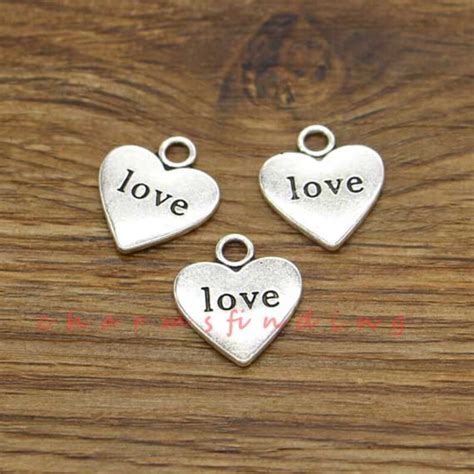 20pcs Heart Love Charms Heart Charms Valentines Day Charms Etsy