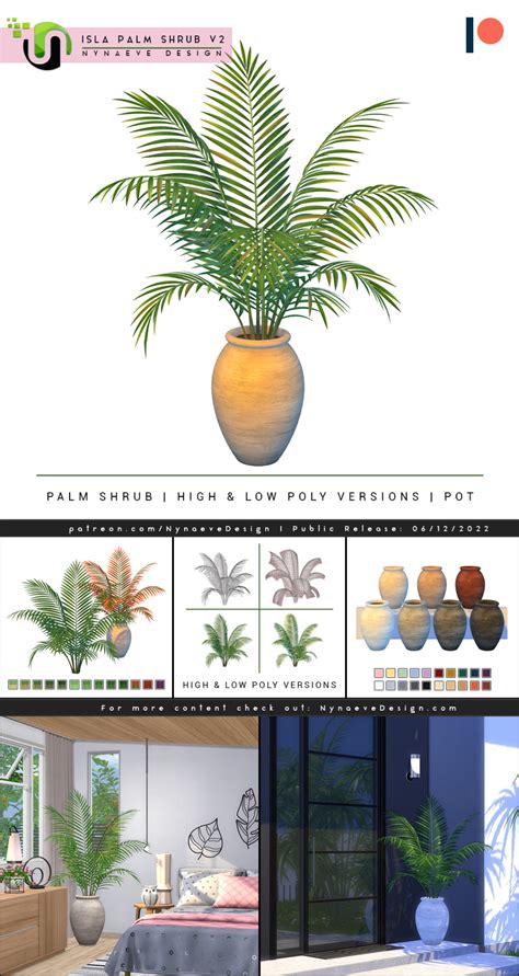 Nynaevedesign Isla Palm Shrub V2 An Elegant Yet Emily Cc Finds